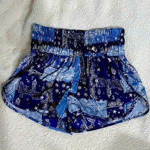 NWOT FP Movement The Way Home Printed Shorts Size L